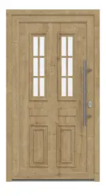 Haustür Kunststoff Premium T043 Polish Pine-Polish Pine Frontansicht außen