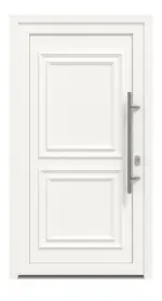 Haustür Kunststoff Premium T046 RAL 9016-RAL 9016 Frontansicht außen