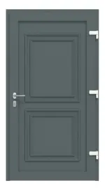 Haustür Kunststoff Premium T046 Quarz Grau-Quarz Grau Frontansicht innen