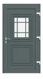 Haustür Kunststoff Premium T047 Quarz Grau-Quarz Grau Frontansicht innen