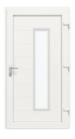 Haustür Kunststoff Premium T054 RAL 9016-RAL 9016 Frontansicht innen