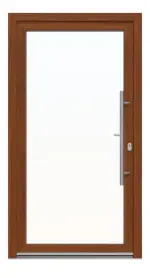 Meeth Haustür Optima 60 Golden Oak-RAL 9016 Frontansicht außen