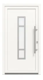 Meeth Haustür Optima 87 RAL 9016-RAL 9016 Frontansicht außen