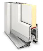 Meeth Haustür Optima 87 RAL 9016-RAL 9016 Detail Querschnitt