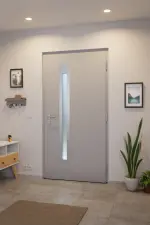 Hörmann Haustür ISOPRO IP 780 RAL 9006-RAL 9006 Stilwelt innen