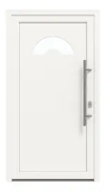 Haustür Kunststoff Premium F010 RAL 9016-RAL 9016 Frontansicht außen