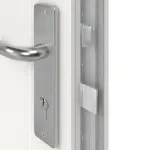 Detail Schließer von von Kunststoff Nebeneingangstür Optima F001 in RAL 9016