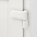 Detail Bänder von Kunststoff Nebeneingangstür Optima F001 in RAL 9016