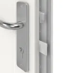 Detail Schließer von von Kunststoff Nebeneingangstür Optima F002 in RAL 9016