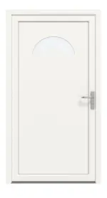 Frontansicht außen von Kunststoff Nebeneingangstür Optima F010 in RAL 9016