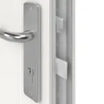 Detail Schließer von von Kunststoff Nebeneingangstür Optima F010 in RAL 9016