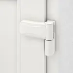 Detail Bänder von Kunststoff Nebeneingangstür Optima F010 in RAL 9016