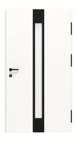 Interio Energiespar-Haustür Stahl-Alu Black Design Motiv B01 RAL 9016-RAL 9016 Frontansicht innen