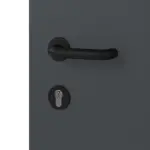 Interio Energiespar-Haustür Stahl-Alu Black Design Motiv B01 RAL 7016-RAL 7016 Detail Oberfläche