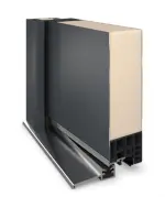 Interio Energiespar-Haustür Stahl-Alu Black Design Motiv B01 RAL 7016-RAL 7016 Detail Querschnitt