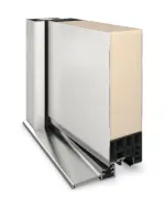 Interio Energiespar-Haustür Stahl-Alu Black Design Motiv B01 RAL 9016-RAL 9016 Detail Querschnitt