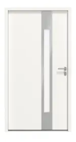 Frontansicht außen von Stahl Nebeneingangstür TEMIDA S68 ZL RAL 9016