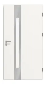 Frontansicht innen von Stahl Nebeneingangstür TEMIDA S68 ZL RAL 9016