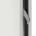 Detail Schließer von Stahl Nebeneingangstür TEMIDA S68 ZL RAL 9016
