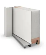 Haustür System S68 ZL Hebe RAL 9016-RAL 9016 Detail Querschnitt