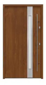Haustür System S68 2ZA Temidas Golden Oak-Golden Oak Frontansicht außen
