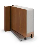 Haustür System S68 2ZA Temidas Golden Oak-Golden Oak Detail Querschnitt