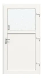 Haustür Kunststoff Premium Plus F002 RAL 9016-RAL 9016 Frontansicht innen