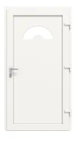 Haustür Kunststoff Premium Plus F010 RAL 9016-RAL 9016 Frontansicht innen