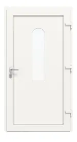 Haustür Kunststoff Premium Plus F012 RAL 9016-RAL 9016 Frontansicht innen