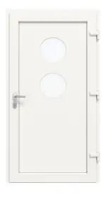 Haustür Kunststoff Premium Plus F020 RAL 9016-RAL 9016 Frontansicht innen