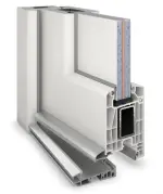 Haustür Kunststoff Premium Plus F020 RAL 9016-RAL 9016 Detail Querschnitt