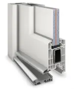Haustür Kunststoff Premium Plus F033 RAL 9016-RAL 9016 Detail Querschnitt