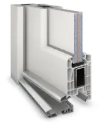 Haustür Kunststoff Premium Plus F036 RAL 9016-RAL 9016 Detail Querschnitt