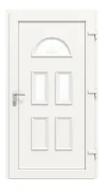 Haustür Kunststoff Premium Plus T003 RAL 9016-RAL 9016 Frontansicht innen