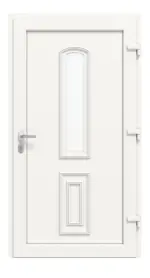 Haustür Kunststoff Premium Plus T013 RAL 9016-RAL 9016 Frontansicht innen