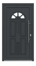 Haustür Kunststoff Premium Plus T015 RAL 7016-RAL 9016 Frontansicht außen