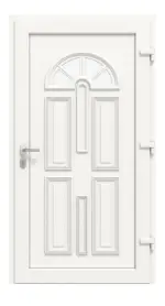 Haustür Kunststoff Premium Plus T015 RAL 9016-RAL 9016 Frontansicht innen