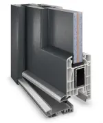 Haustür Kunststoff Premium Plus T015 RAL 7016-RAL 9016 Detail Querschnitt