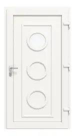 Haustür Kunststoff Premium Plus T025 RAL 9016-RAL 9016 Frontansicht innen