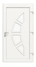Haustür Kunststoff Premium Plus T035 RAL 9016-RAL 9016 Frontansicht innen
