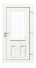 Haustür Kunststoff Premium Plus T036 RAL 9016-RAL 9016 Frontansicht innen