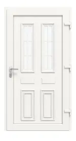 Haustür Kunststoff Premium Plus T043 RAL 9016-RAL 9016 Frontansicht innen