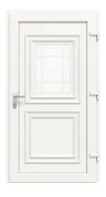 Haustür Kunststoff Premium Plus T047 RAL 9016-RAL 9016 Frontansicht innen