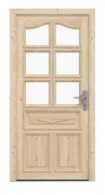 Interio Holz-Haustür Freiburg Fichte unbehandelt Frontansicht außen