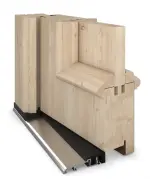 Interio Holz-Haustür Freiburg Fichte unbehandelt Detail Querschnitt