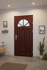 Interio Holz-Haustür Stuttgart Fichte Lasur Walnuss-Optik Tabak Stilwelt innen