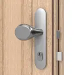 Interio Holz-Haustür Stuttgart Eiche unbehandelt Detail Drücker