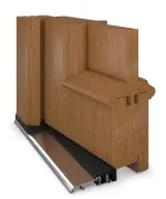 Interio Holz-Haustür Stuttgart Eiche lasiert Detail Querschnitt