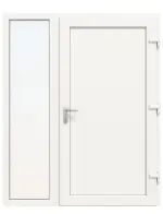 Haustür mit Seitenteil Kunststoff Premium F001 RAL 7016-RAL 9016 Frontansicht innen