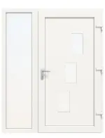 Haustür mit Seitenteil Kunststoff Premium F015 RAL 9016-RAL 9016 Frontansicht innen